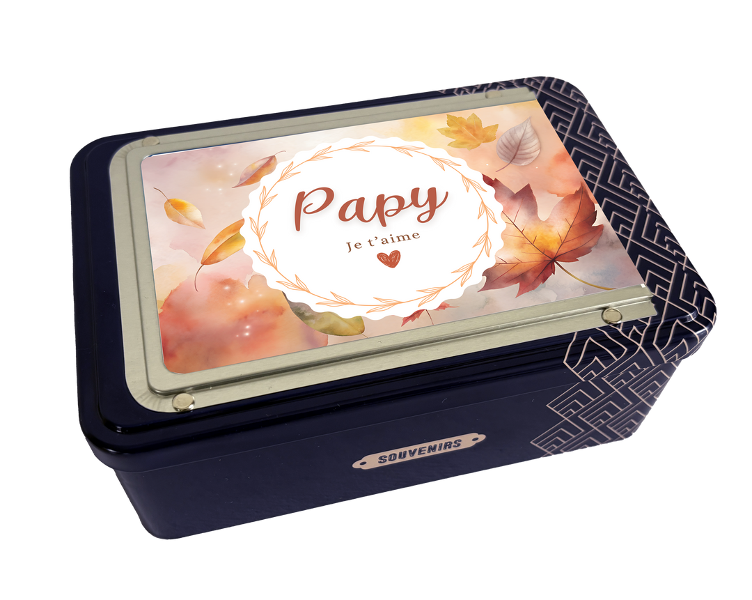 Coffret cadre photo - bleu