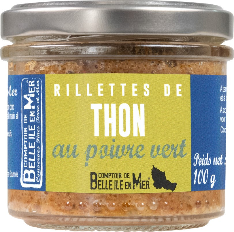 Rillettes de thon blanc au poivre vert