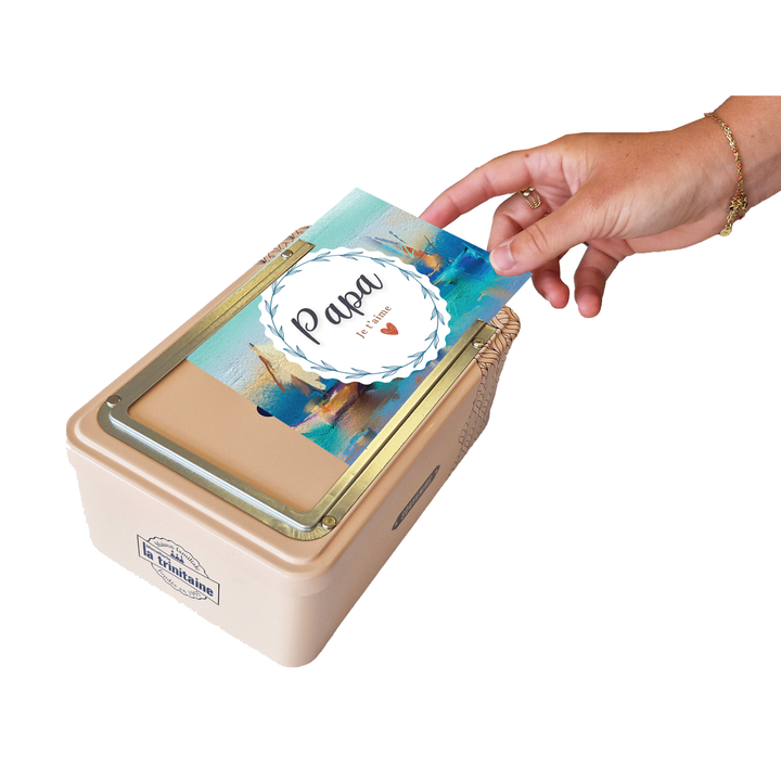 Coffret cadre photo - beige