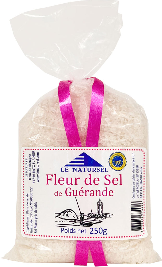 Fleur de Sel de Guérande 250g Fleur de sel de Guérande en sachet de 250g | La Trinitaine – La