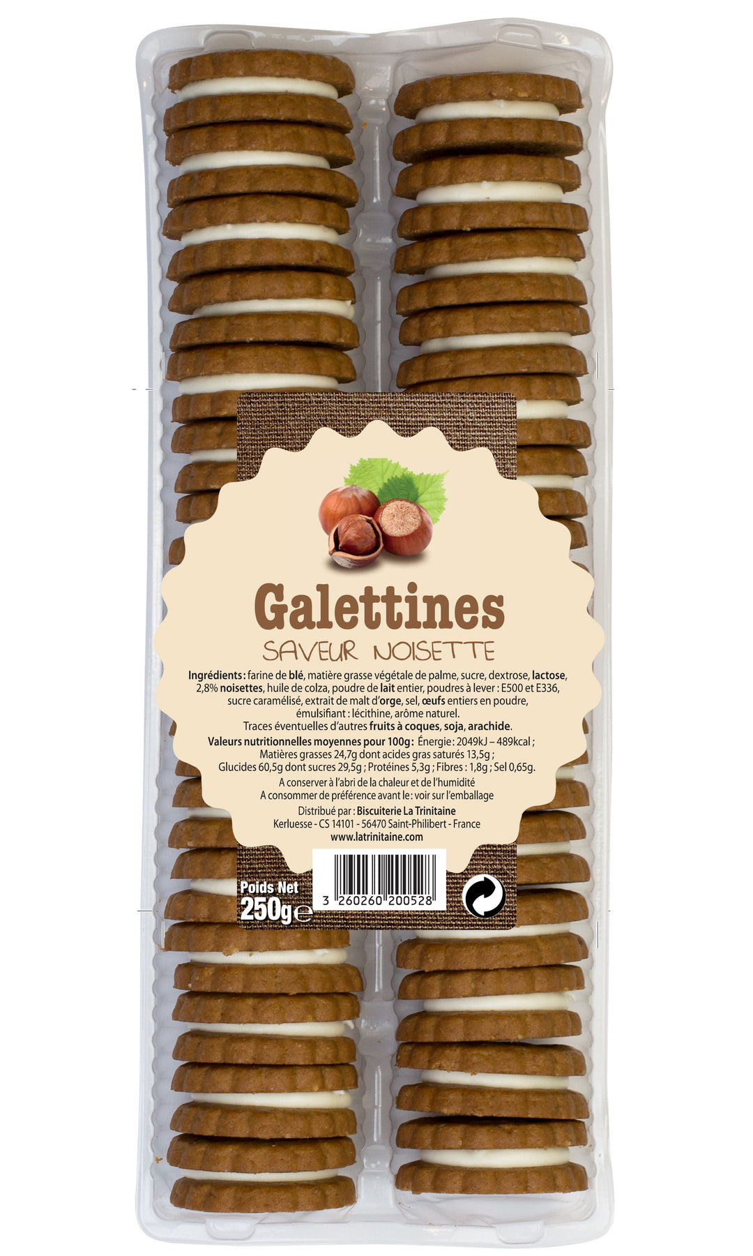 Galettines saveur noisettes