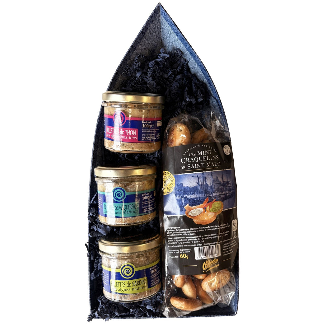 Panier  apéro Breton Bateau — Rillettes de la Mer &amp; Craquelins