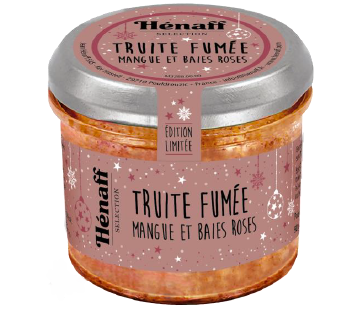 Truite fumée mangue &amp; baies roses