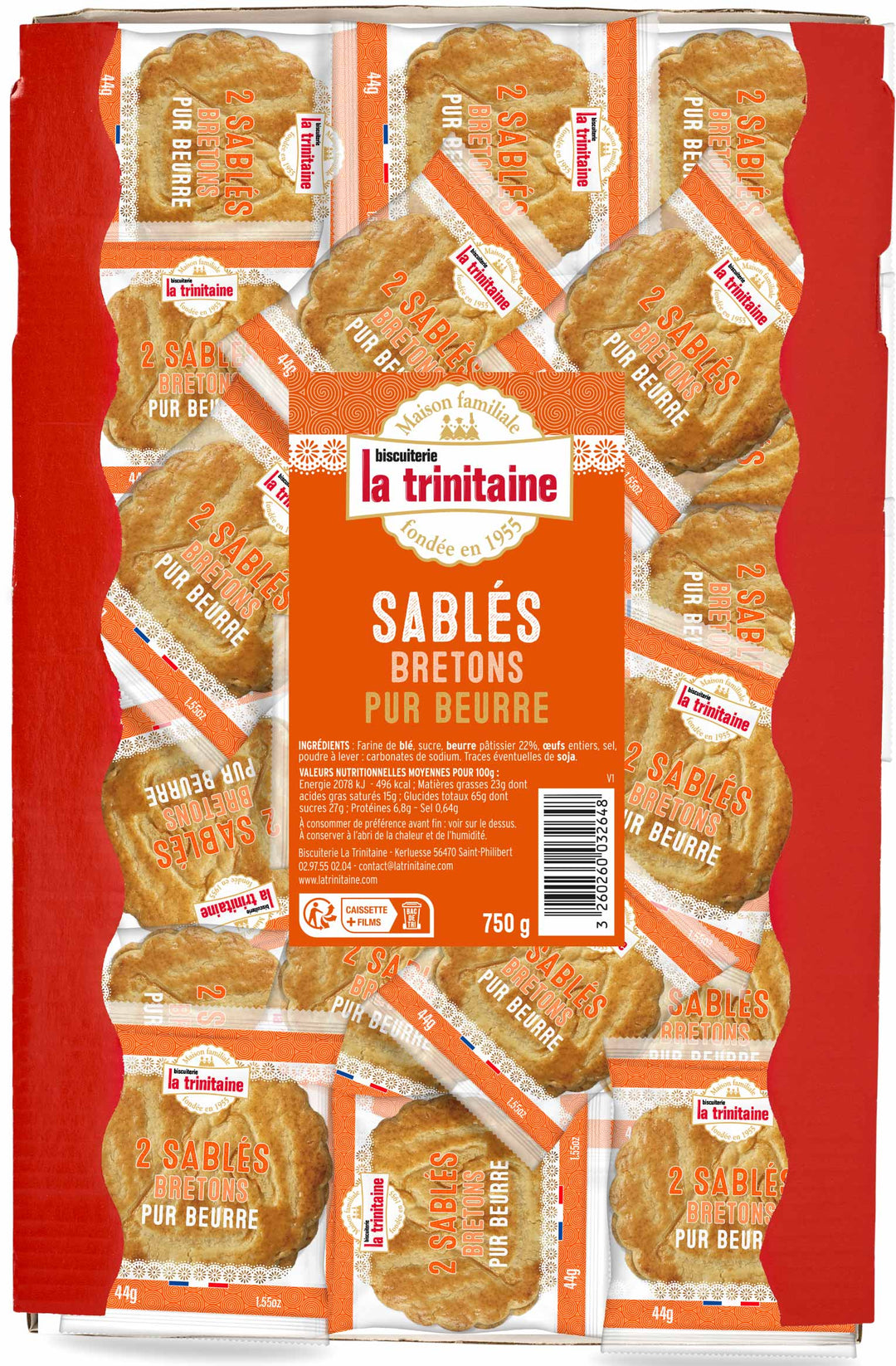 Sablés pur beurre en sachets individuels