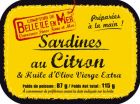 Sardines à l'huile d'olive vierge extra et au citron