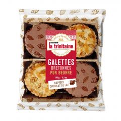 Galettes pur beurre nappées de chocolat au lait