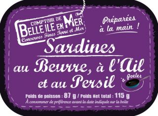 Sardines prêtes à poêler, au beurre, à l'ail et au persil