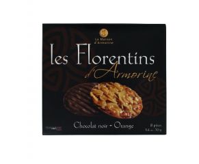 Florentin Etui chocolat noir / orange