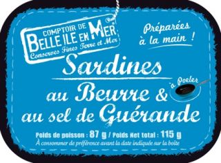 Sardines prêtes à poêler au beurre et sel de Guérande