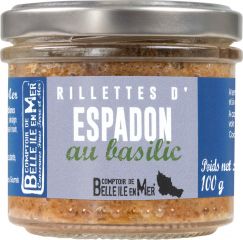 Rillettes d'espadon au basilic