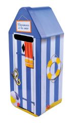 Cabine de plage bleue