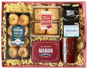 Coffret panier gourmand - Gourmandises bretonnes 100% pur beurre