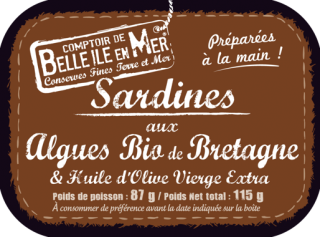 Sardines  aux algues bio de Bretagne