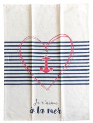 Torchon Je t'Aime à la mer