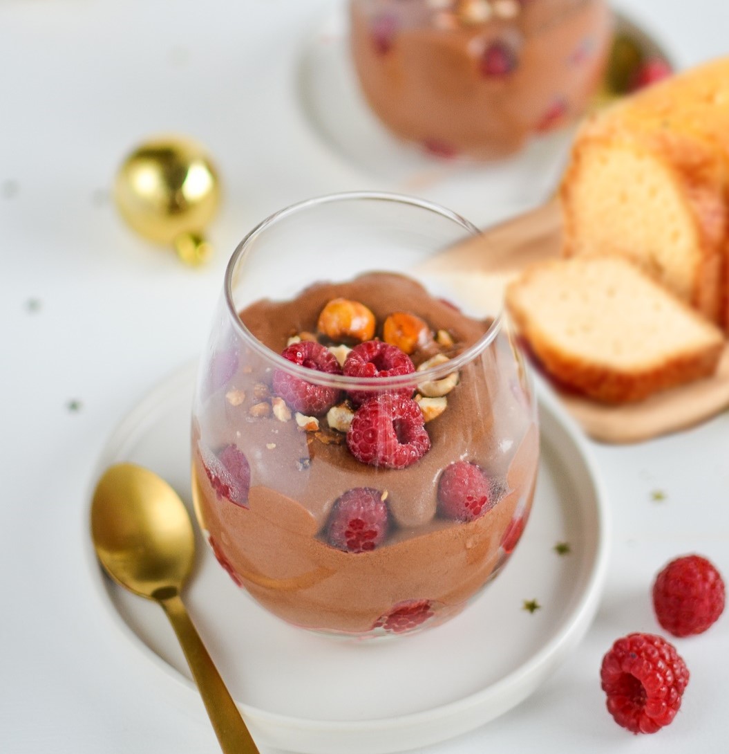 Trifle au chocolat noir et framboises