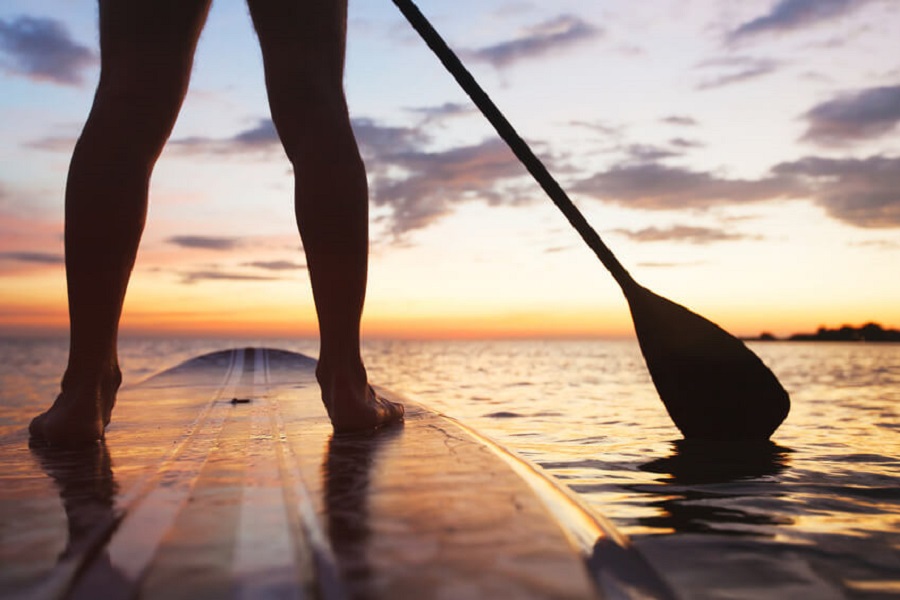 Paddle au coucher du soleil