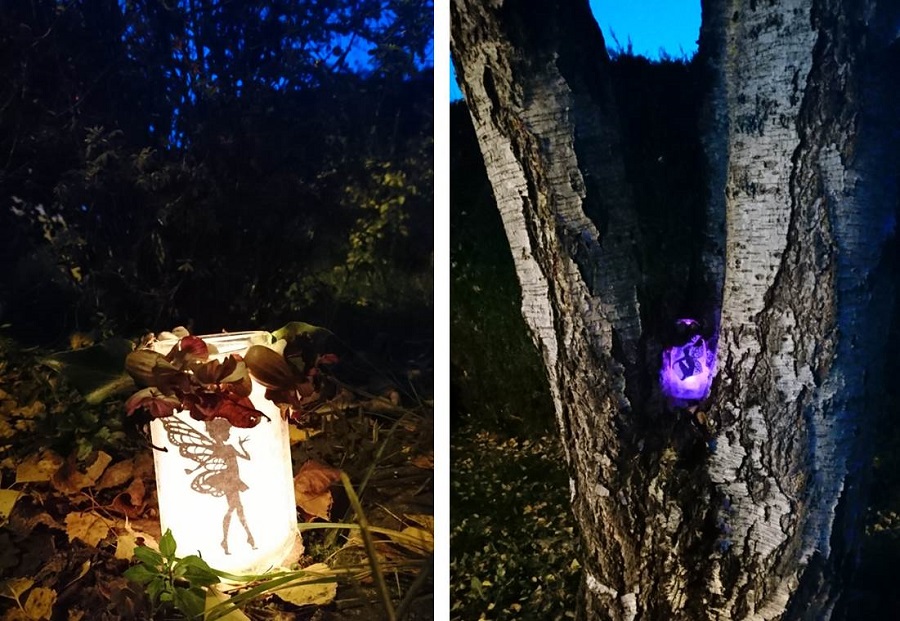 Photophore réalisée à la nuit tombée