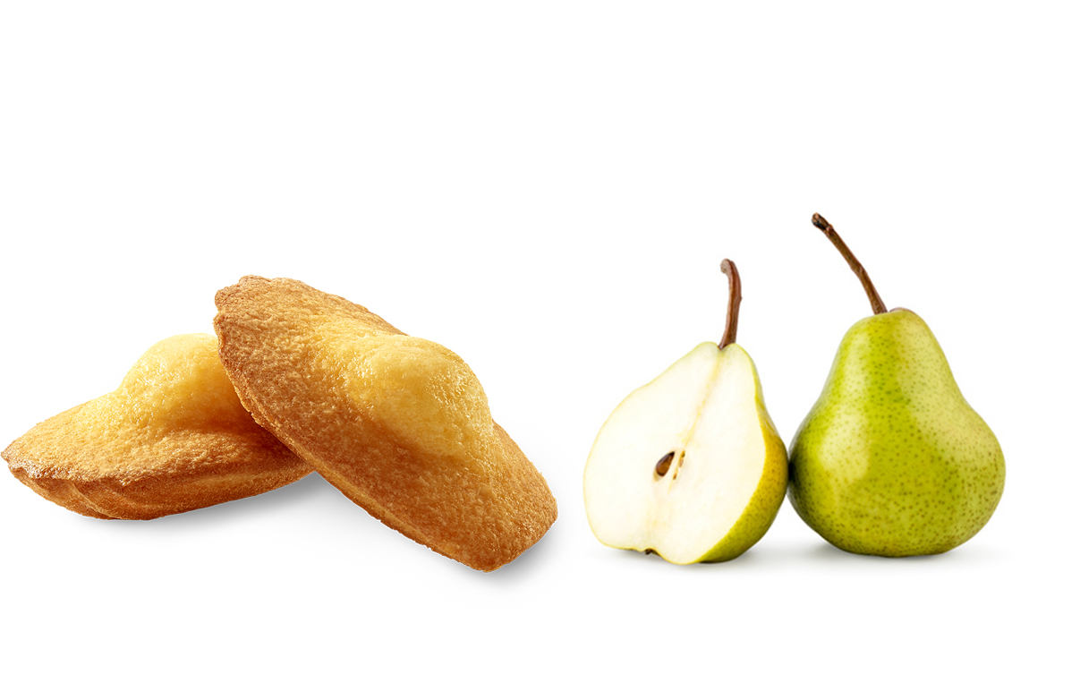 Madeleines et poires
