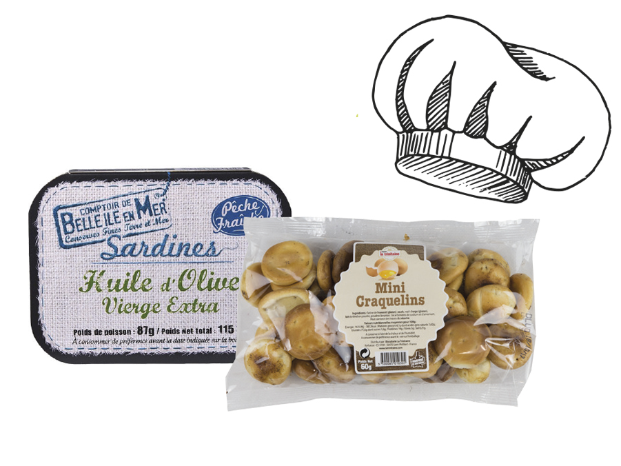 Sardines et craquelins