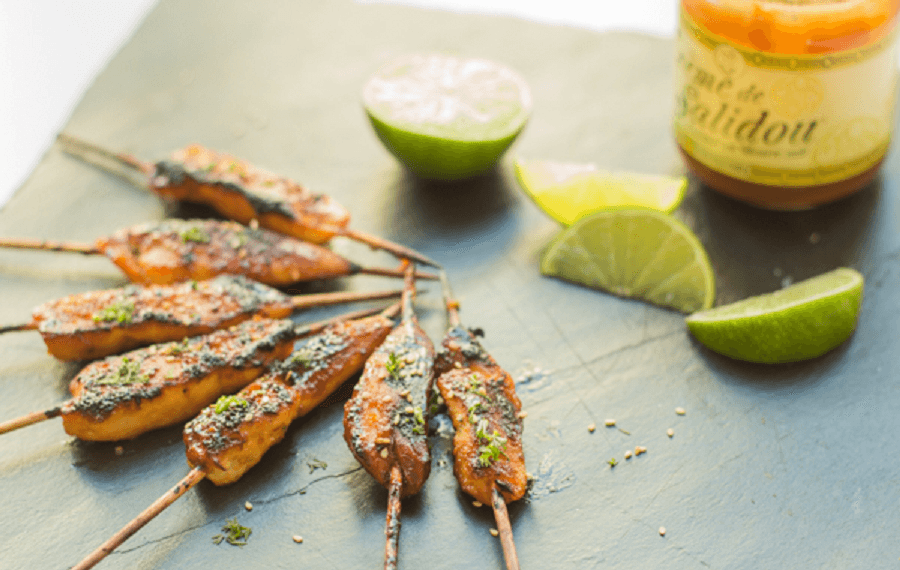 Brochettes de poulet au salidou