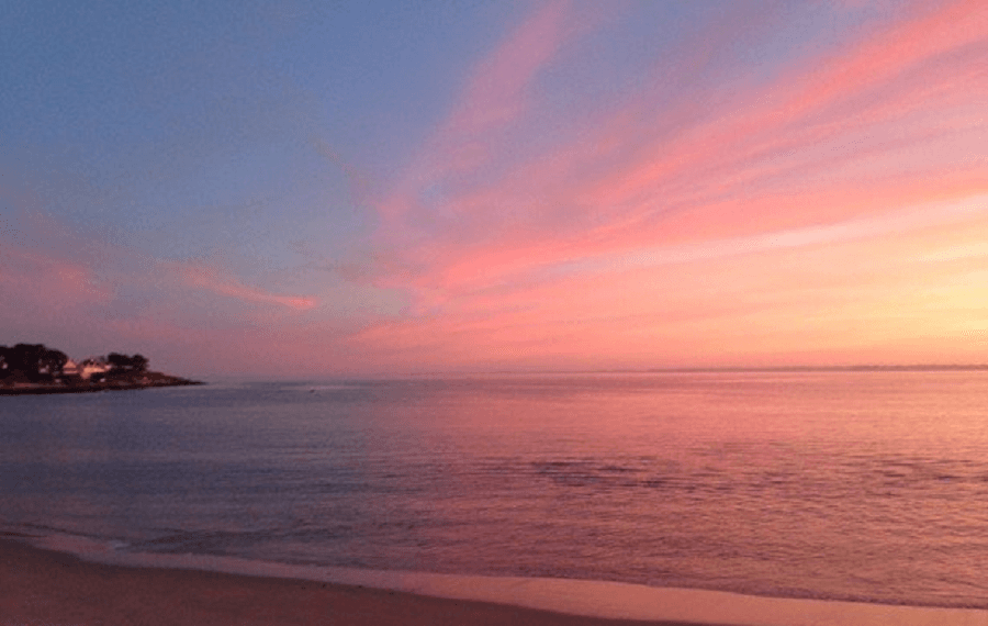 Coucher de soleil plage du Morbihan