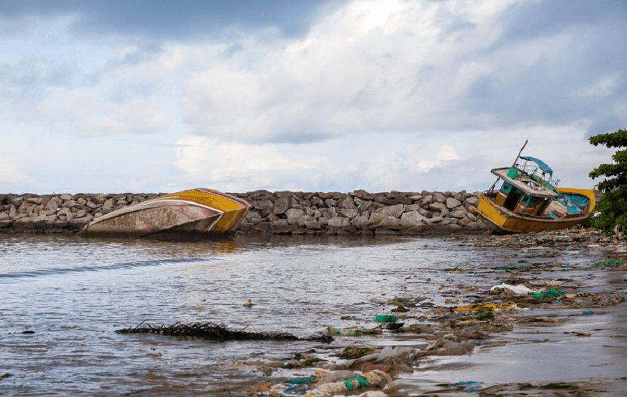 océan pollué